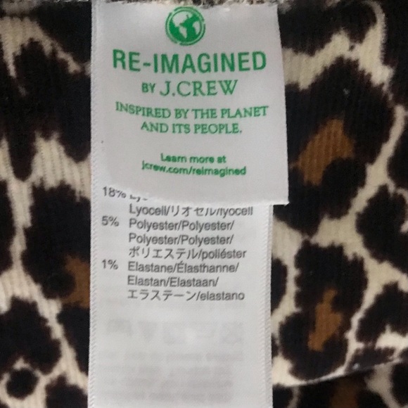 J. CREW ReImagined High Rise Animal Print Pants Stretch Corduroys Jeans - Picture 10 of 12